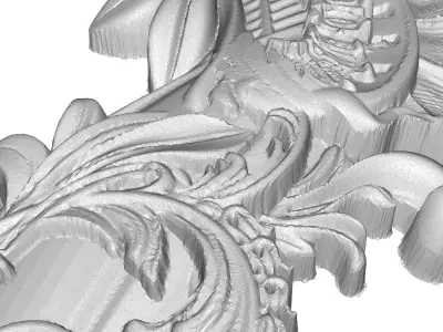 carved frame 3D model 14