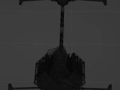 Transmission with V8 engine Free low-poly 3D model