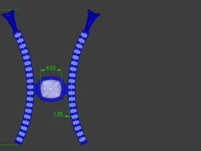 Ladies Pendant Necklace Diamonds Rubies Womens Luxury Jewelry 3D print model