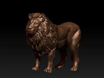 lion statue 3D model