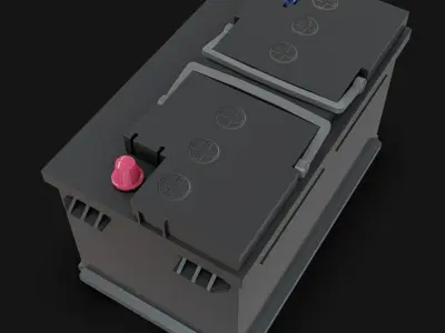 Battery 05 Low-poly 3D model