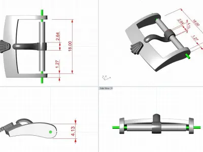 Watch Buckle 16mm 18mm 3D print model