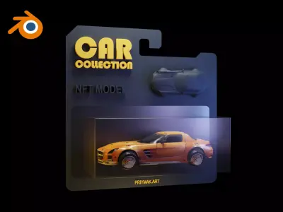 Toy car pack Blender animated template 3D model
