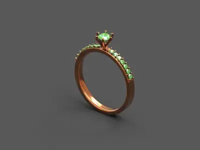 High-Quality 3D Ring Model Low-poly 3D model