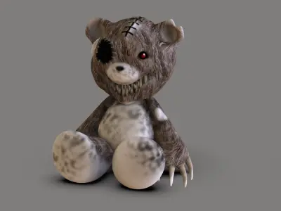 Evil Teddy Low-poly 3D model