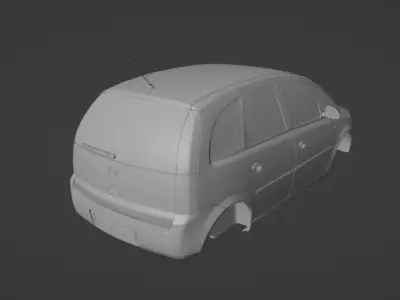 Opel meriva  Semi Separated 3D Detail high poly  3D model 3D model