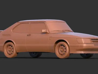 Saab 900 Turbo 3D print model