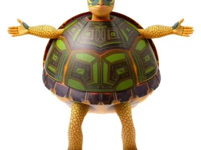 Colorful Tortoise Character model pack Low-poly 3D model