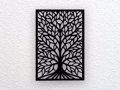 Tree Wall Art 3D print model 9