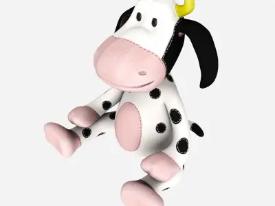Plush Cow Low-poly 3D model