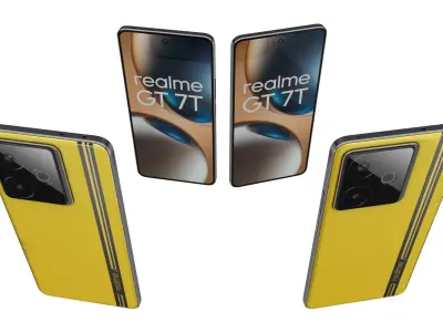 Realme GT 7T Racing Yellow 3D model