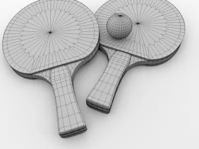 Table Tennis Set 3D model