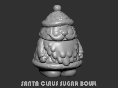Santa Claus Sugar Bowl 3D print model