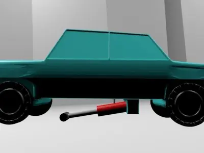 Flying Car Low-poly 3D model