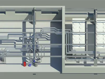 Cold Source of Airport Revit Model 3D model