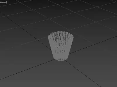 miniature flower pot 05 3D print model