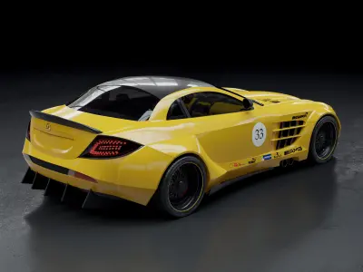 Mercedes SLR McLaren and body kit 3D model