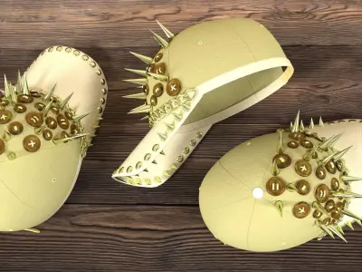 Cap with spikes 3D model