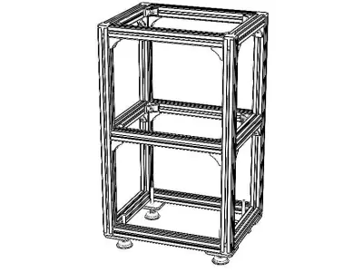 Aluminium Profile Framework WL45 3D model