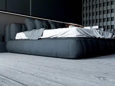 3D Bed Luxury 3D model