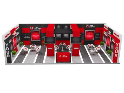 Booth Exhibition Stand a517b 3D model
