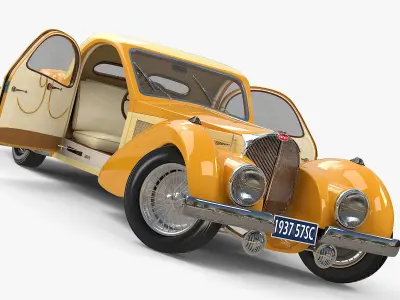 1937 Bugatti Type 57SC Atalante 3D model