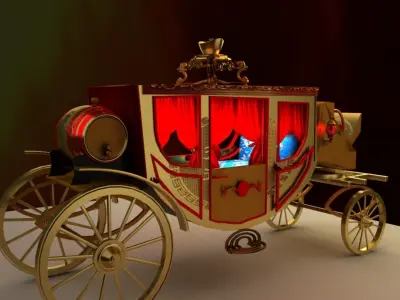 Chinese carriage 3D model