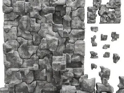 Panel Big stone splinter n1 3D model