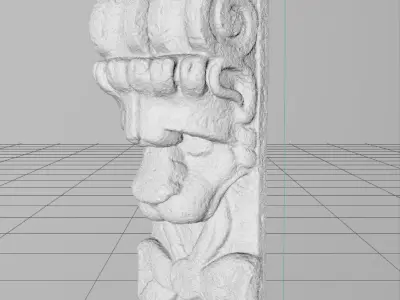 Lion Head Sculpture 3D print model