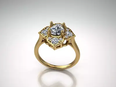 engagement rings  3D print model