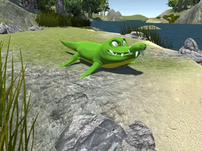 Gator crocodile Low-poly 3D model