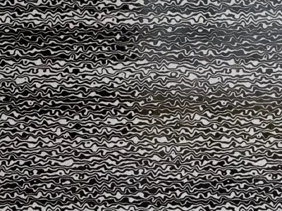 Black and Silver Damascus Patterned Metal PBR Seamless Texture