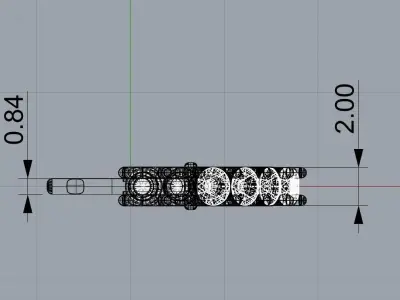 hoop eternity earrings 18mm dia 2mm stones 3d model round rings 3D print model