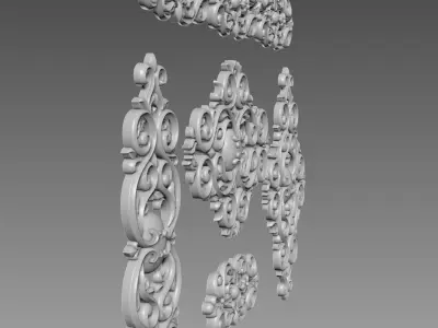 Decors for furniture 3D model