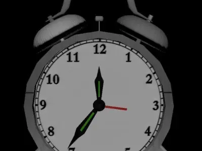 Clock alarm Free low-poly 3D model