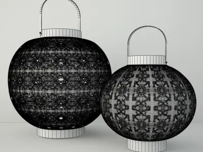 Filigree Lanterns 3D model