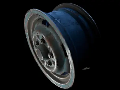 Awesome Rim and Tire 13 Low-poly 3D model