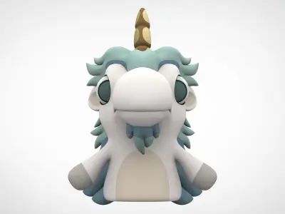 Unicorse Low-poly 3D model