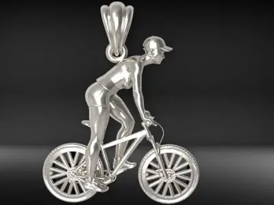 Cyclist Pendant 3D print model