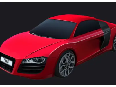 Car  audi r8 Low-poly 3D model