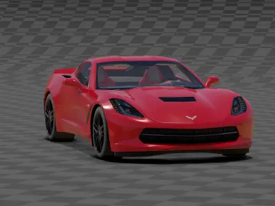 Chevrolet Corvette Low-poly 3D model