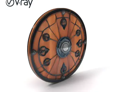 Medieval Wooden Shield Model Pack Low-poly 3D model