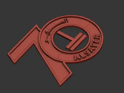 AlSayer Arab CarDealer Badge Low-poly 3D model