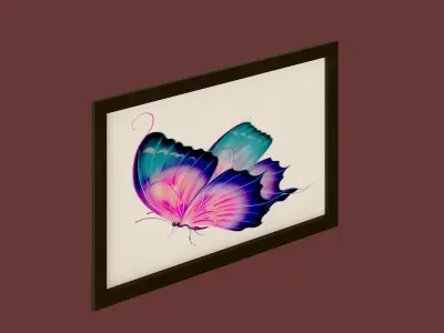 Wall Painting Low-poly 3D model purchase