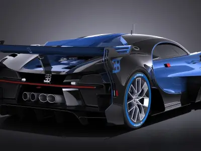Bugatti Vision Gran Turismo Concept 2015 VRAY 3D model