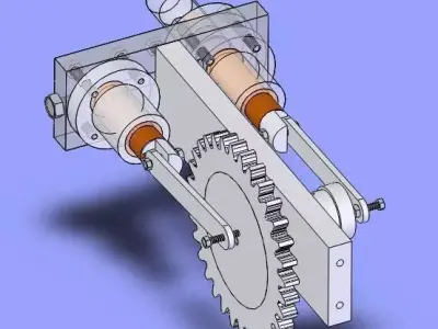 Stirling engine 2 Free 3D model