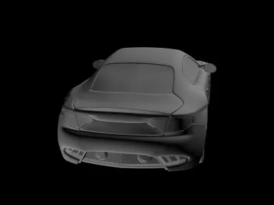 Maserati sports car Low-poly 3D model