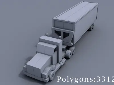 Decorative 3D cars Low-poly 3D model