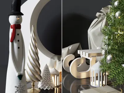 Christmas Decorative set sk 4 3D model