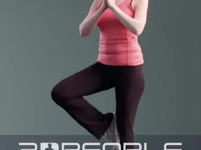 Kim 10180 - Yoga Athletic Woman Low-poly 3D model